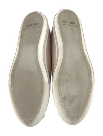 Miu Miu Patent Leather Crystal Embellishments Sneakers