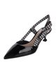 Miu Miu Patent Leather Printed Slingback Pumps