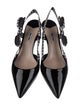 Miu Miu Patent Leather Printed Slingback Pumps