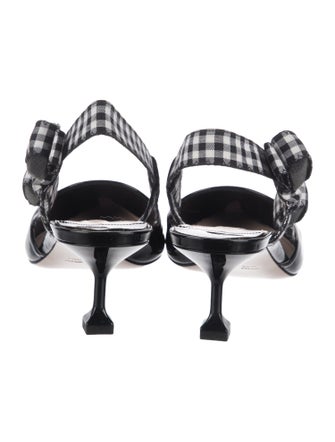 Miu Miu Patent Leather Printed Slingback Pumps