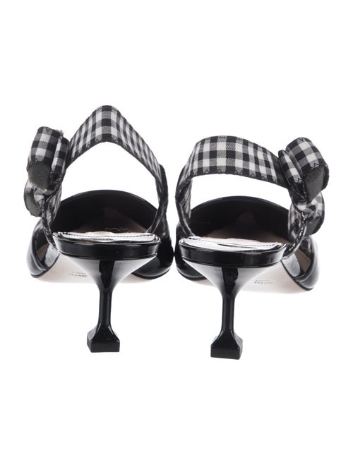 Miu Miu Patent Leather Printed Slingback Pumps