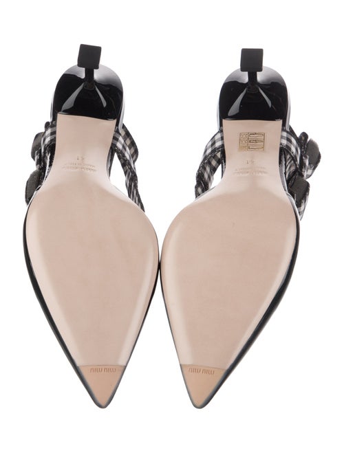 Miu Miu Patent Leather Printed Slingback Pumps
