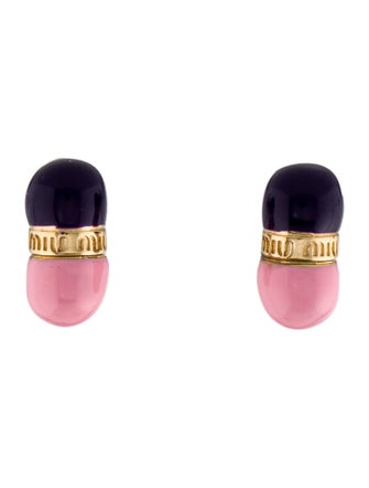 Miu Miu x Nathalie Djurberg & Hans Berg Resin Stud Earrings