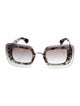 Miu Miu Square Gradient Sunglasses