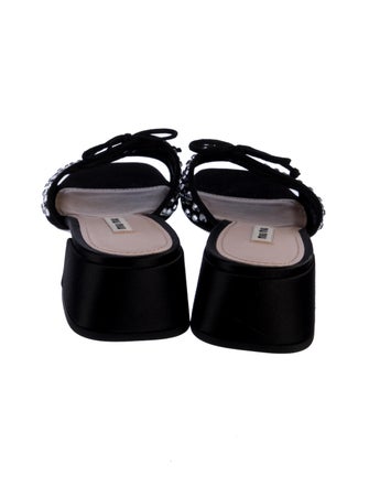 Miu Miu Leather Lasercut Accents Slides
