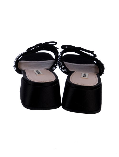 Miu Miu Leather Lasercut Accents Slides