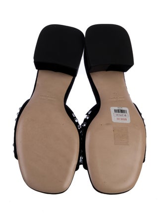 Miu Miu Leather Lasercut Accents Slides