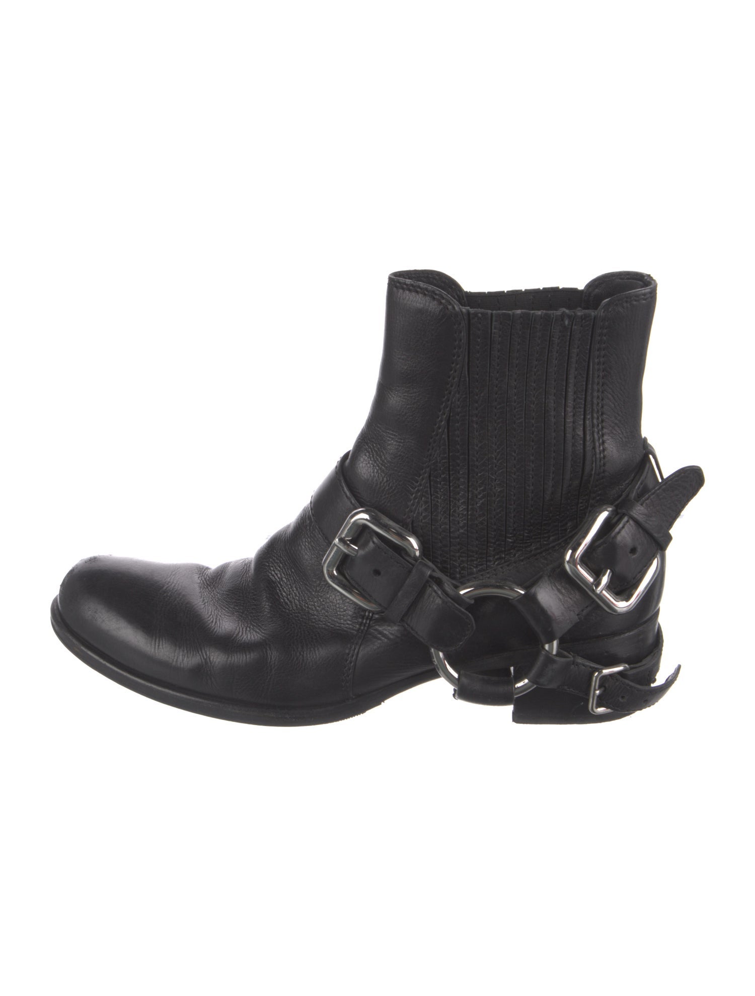 Miu Miu Leather Moto Boots