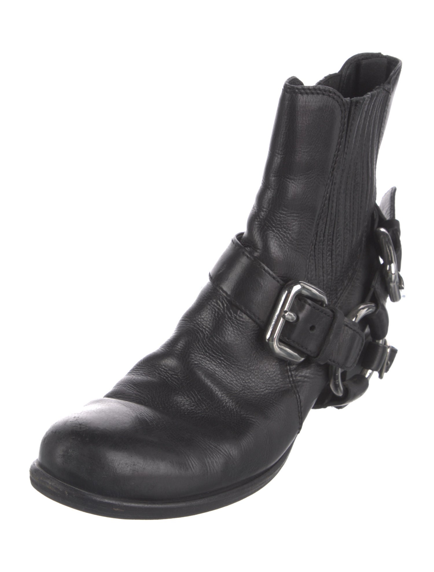 Miu Miu Leather Moto Boots