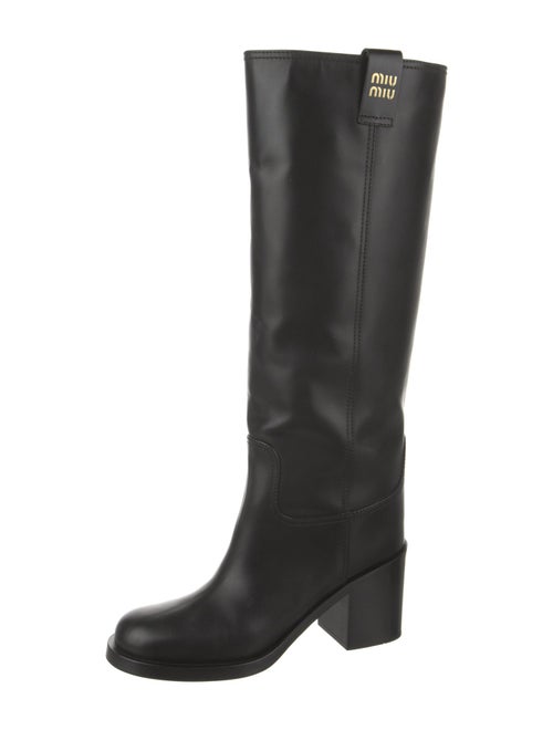 Miu Miu Leather Riding Boots