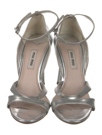 Miu Miu Leather Crystal Embellishments D'Orsay Pumps