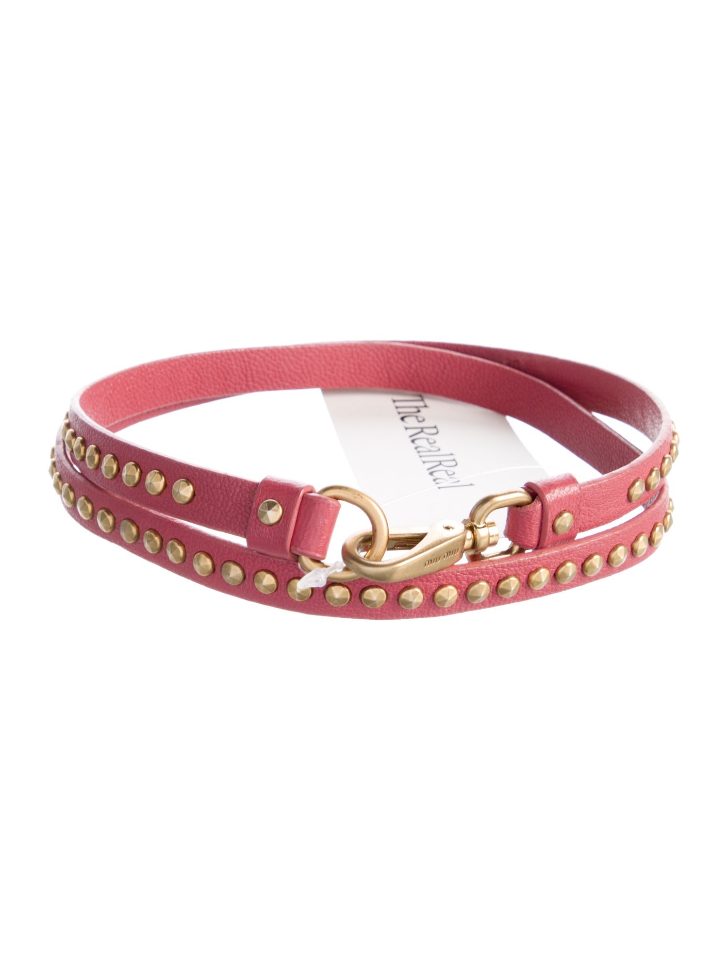 Miu Miu Skinny Leather Waist Belt