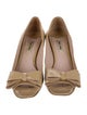 Miu Miu Patent Leather Bow Accents Pumps
