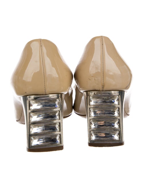 Miu Miu Patent Leather Bow Accents Pumps