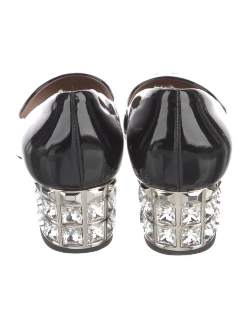 Miu Miu Patent Leather Crystal Embellishments Pumps