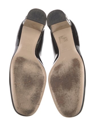 Miu Miu Patent Leather Crystal Embellishments Pumps