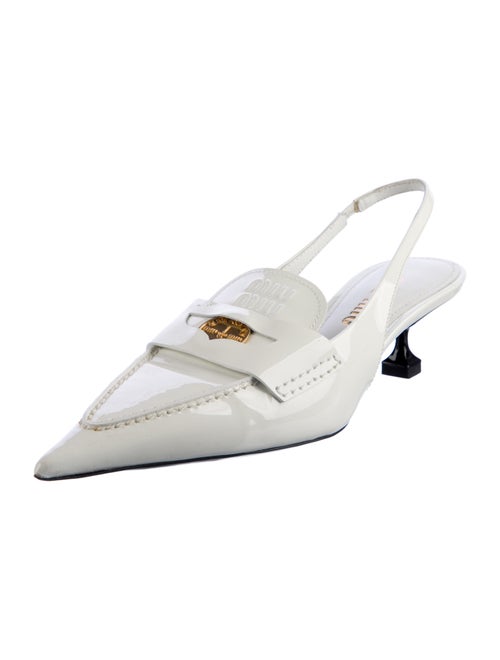 Miu Miu Patent Leather Slingback Pumps