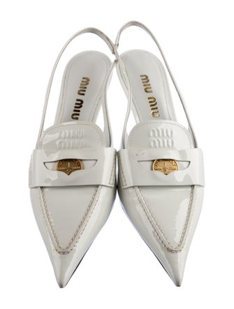 Miu Miu Patent Leather Slingback Pumps