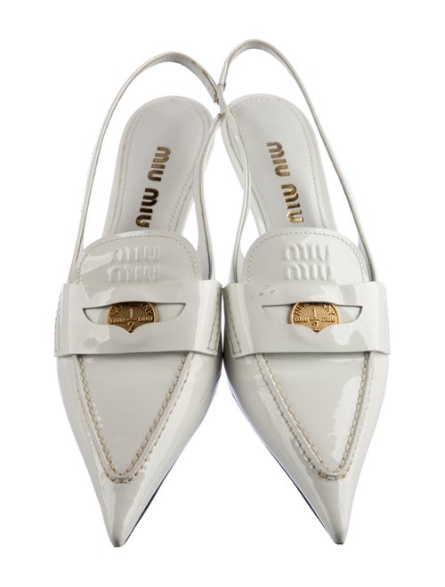 Miu Miu Patent Leather Slingback Pumps