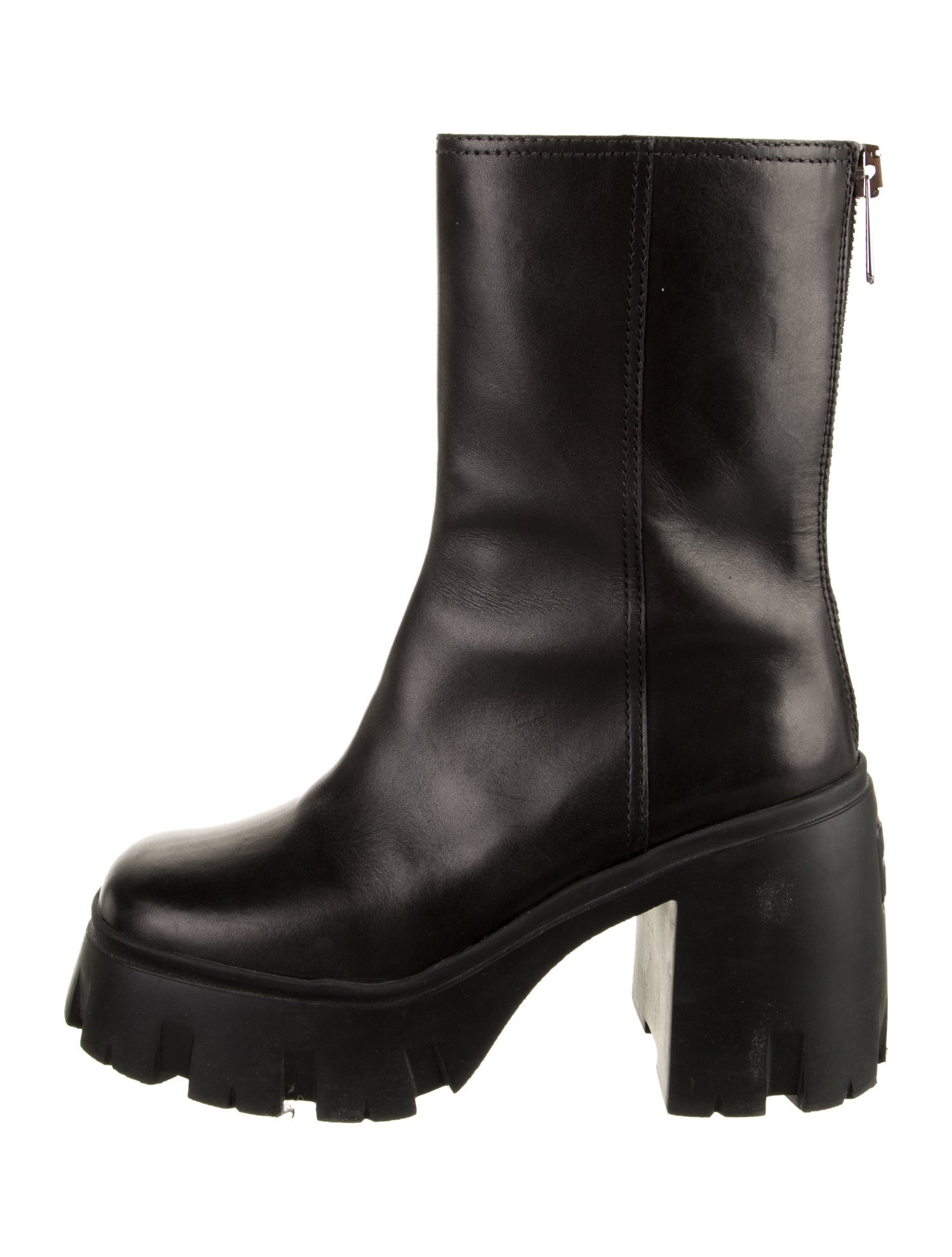 Sonia Rykiel Leather Fur Trim Lace-Up Boots - Brown Boots