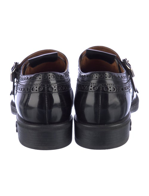 Miu Miu Leather Eyelet Trim Monk Straps