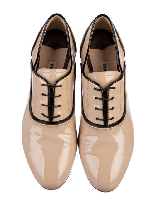 Miu Miu Patent Leather Crystal Embellishments Oxfords