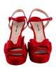 Miu Miu Suede Bow Accents Slingback Pumps