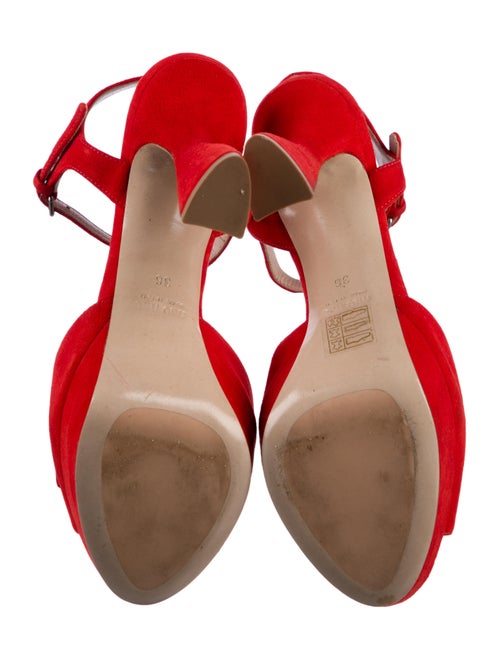 Miu Miu Suede Bow Accents Slingback Pumps