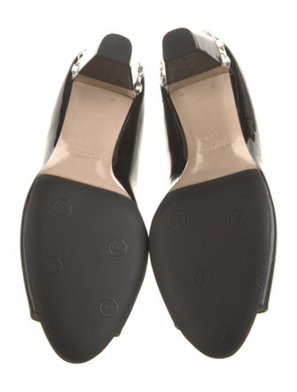 Miu Miu Patent Leather Crystal Embellishments Pumps