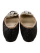 Miu Miu Glitter Bow Accents Ballet Flats