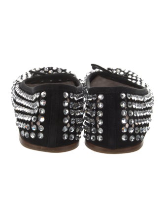 Miu Miu Suede Patterned Mary Jane Flats