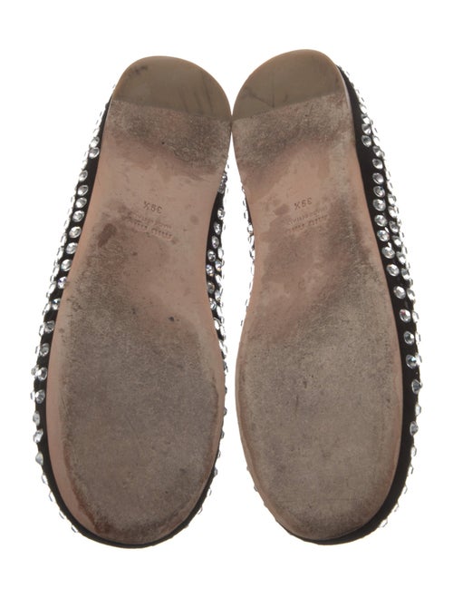 Miu Miu Suede Patterned Mary Jane Flats