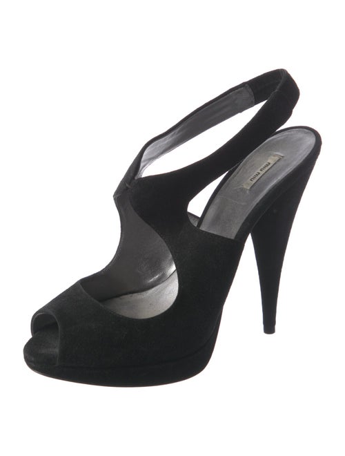 Miu Miu Suede Slingback Sandals