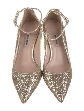 Miu Miu Glitter Patterned Pumps
