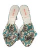 Miu Miu Satin Floral Print Slides