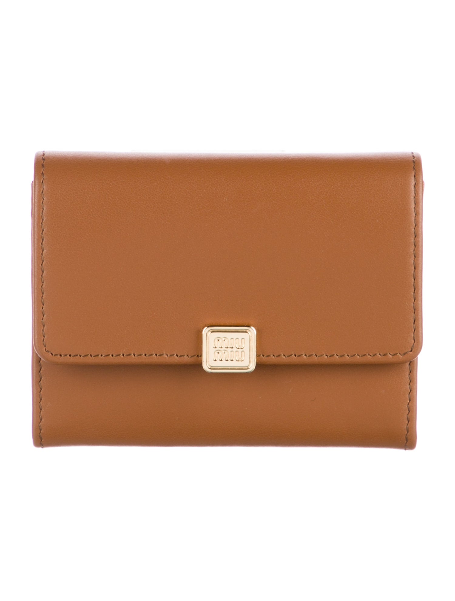 Miu Miu Peekaboo Continental Leather Compact Wallet