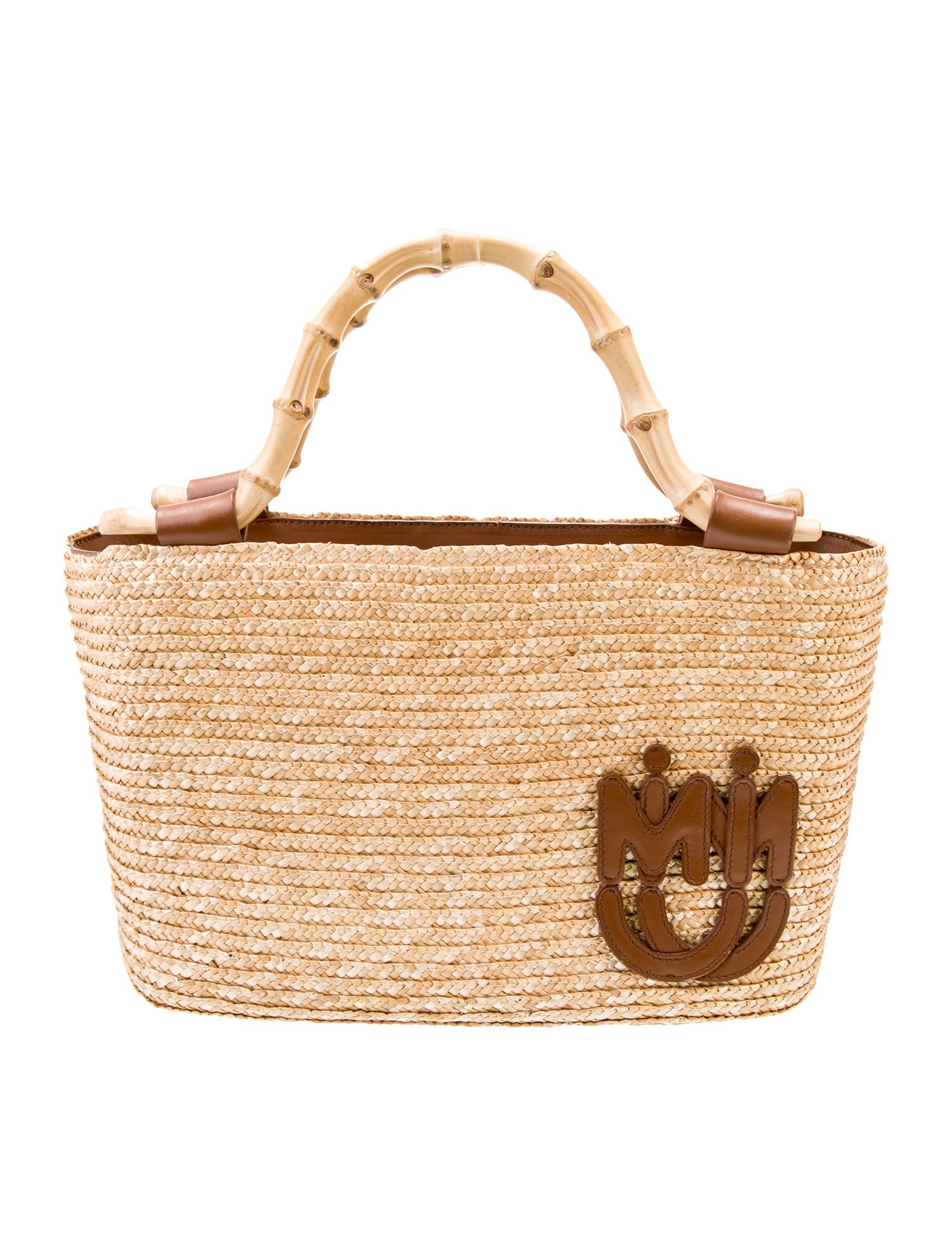 Miu Miu Raffia Top Handle Bag