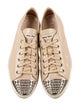 Miu Miu Patent Leather Studded Accents Sneakers