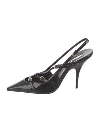 Miu Miu Patent Leather Slingback Pumps