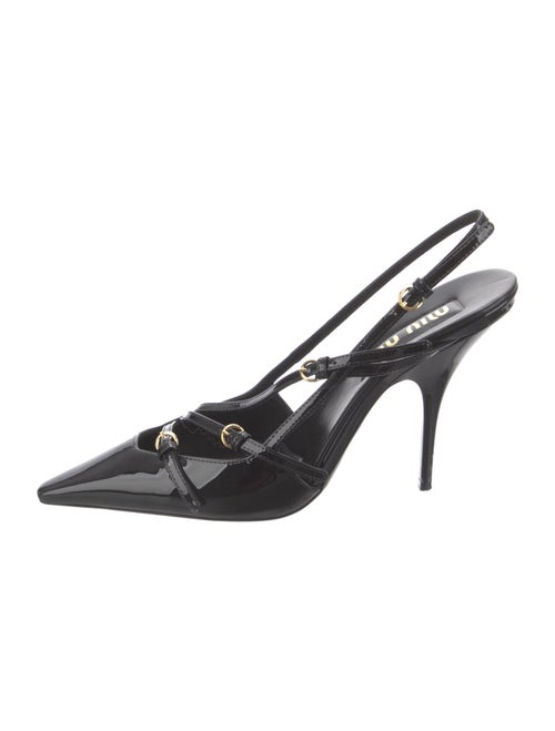 Miu Miu Patent Leather Slingback Pumps