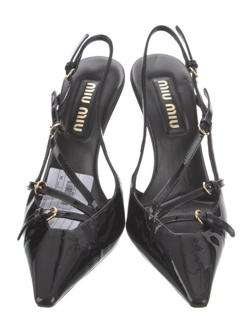 Miu Miu Patent Leather Slingback Pumps