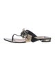Miu Miu Patent Leather Bow Accents Slides