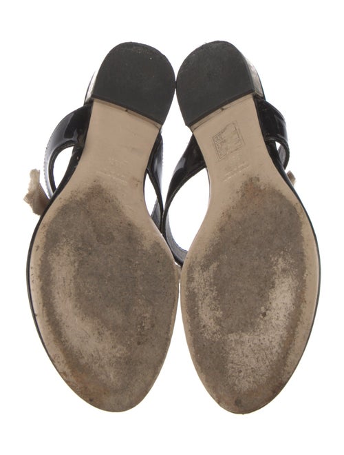 Miu Miu Patent Leather Bow Accents Slides