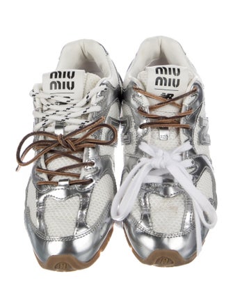 Miu Miu Mesh Colorblock Pattern Sneakers