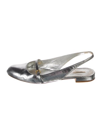 Miu Miu Leather Slingback Flats