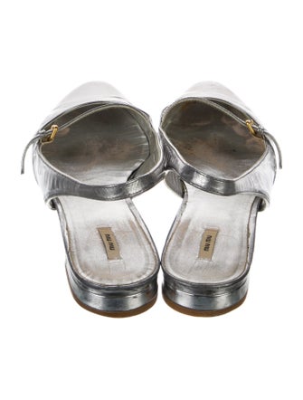 Miu Miu Leather Slingback Flats