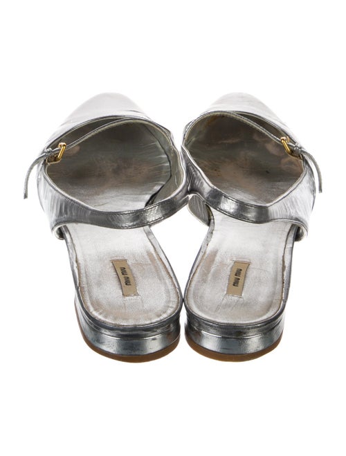 Miu Miu Leather Slingback Flats