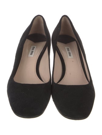 Miu Miu Suede Crystal Embellishments Pumps