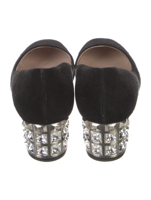 Miu Miu Suede Crystal Embellishments Pumps