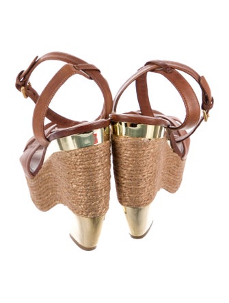 Miu Miu Leather Animal Print Espadrilles